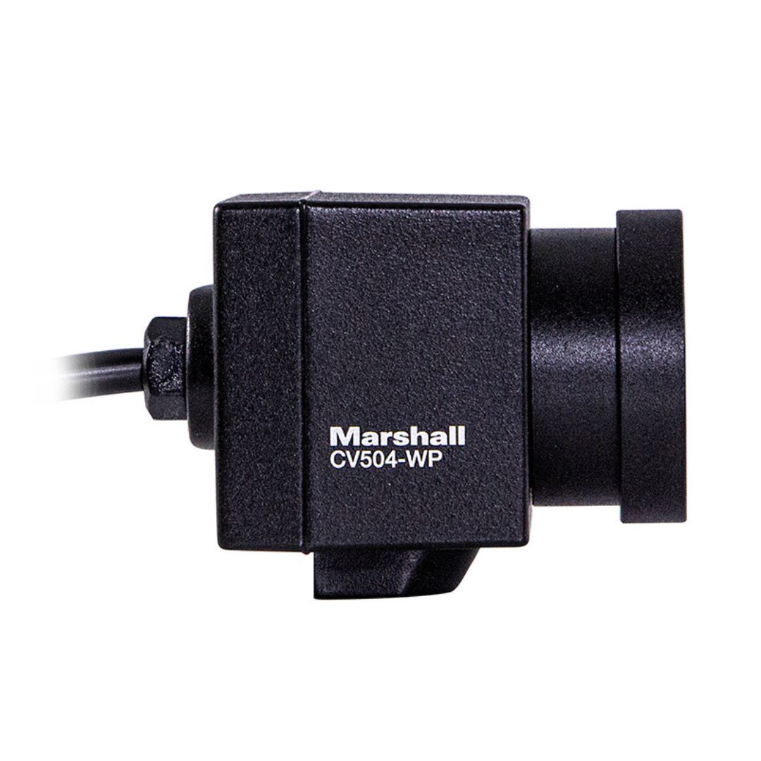 Marshall CV504-WP All-Weather Micro Camera with Sony 6.46mm Sensors and HD Display (3GSDI, Black)