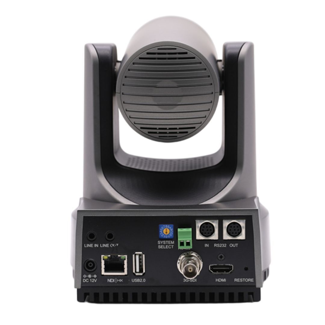 PTZOptics Move 4K PTZ Camera with NDI HX3, 12X Optical Zoom Range, and In-Built Auto Tracking (Gray)