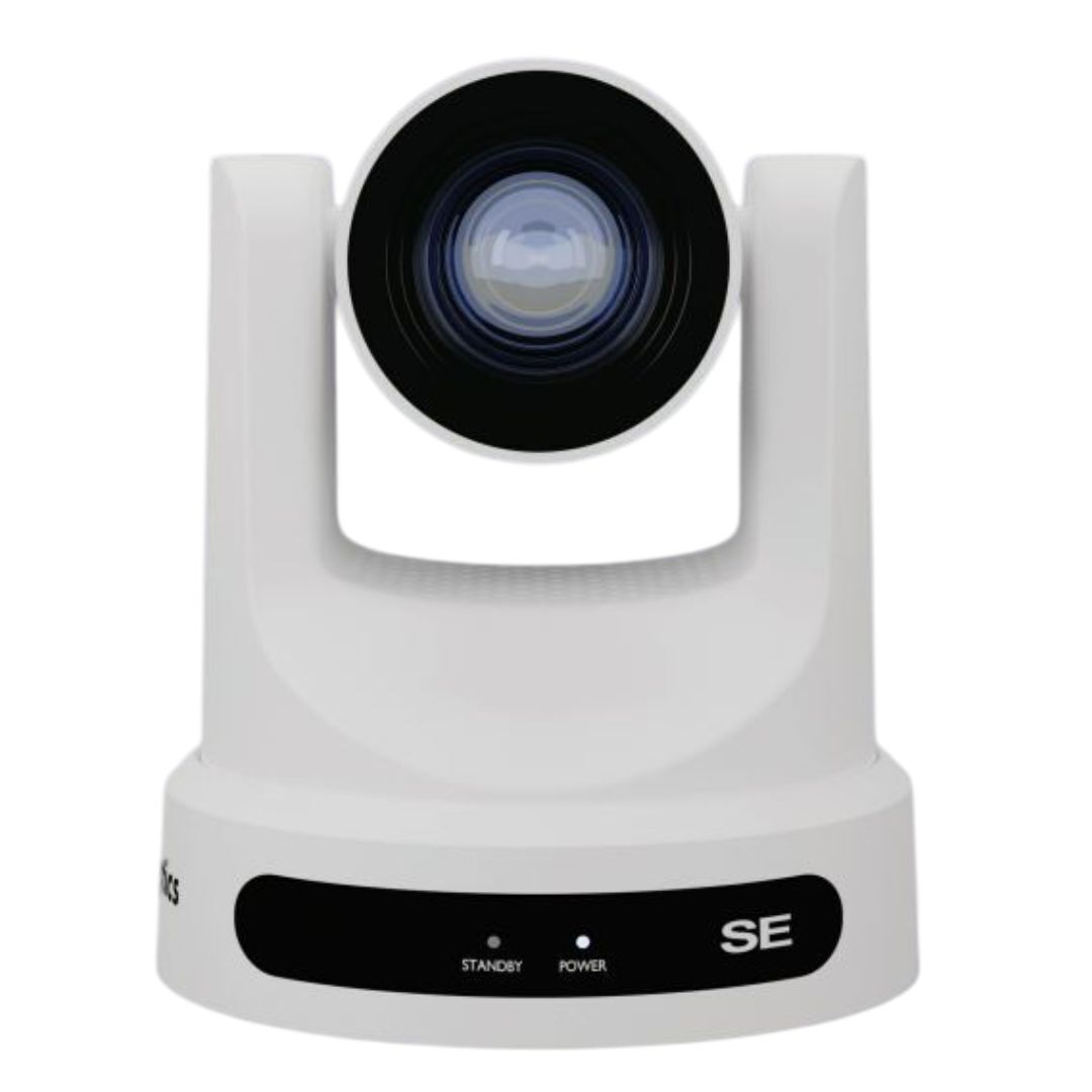 PTZOptics Move SE Camera with 12X Optical Zoom Range and Presenter-Lock Auto-Tracking (White)