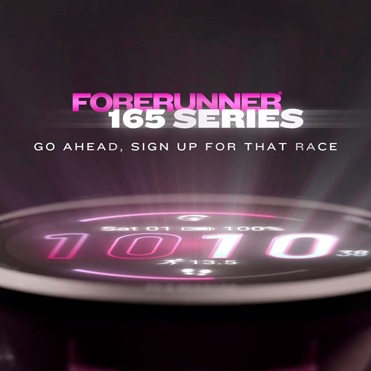 Garmin Forerunner 165 Music GPS Running Smartwatch (Berry-Lilac) with Charger Stand and Cable Bundle