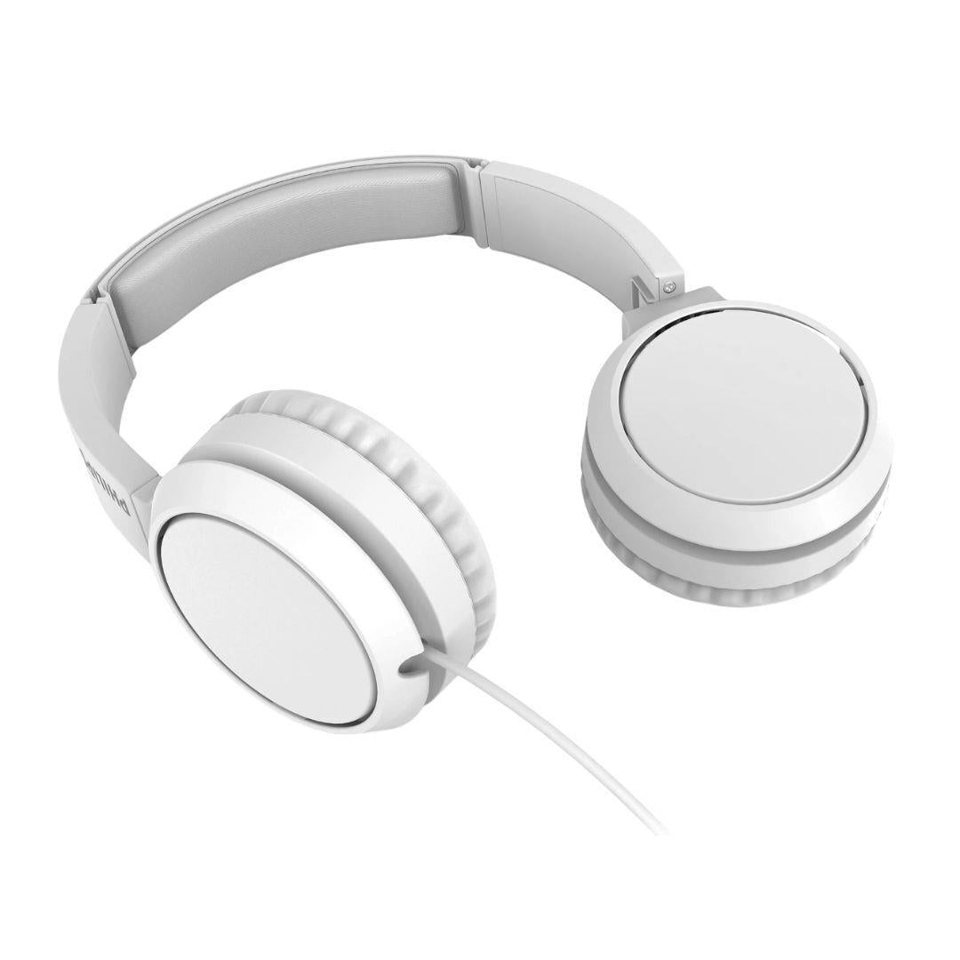 Philips 3000 Series TAH4105WT00 On-Ear Headphones with 32mm Drivers and Closed-Back Design (White)