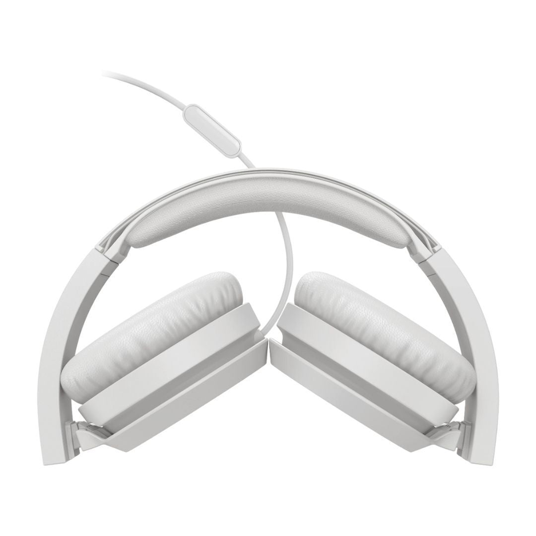 Philips 3000 Series TAH4105WT00 On-Ear Headphones with 32mm Drivers and Closed-Back Design (White)