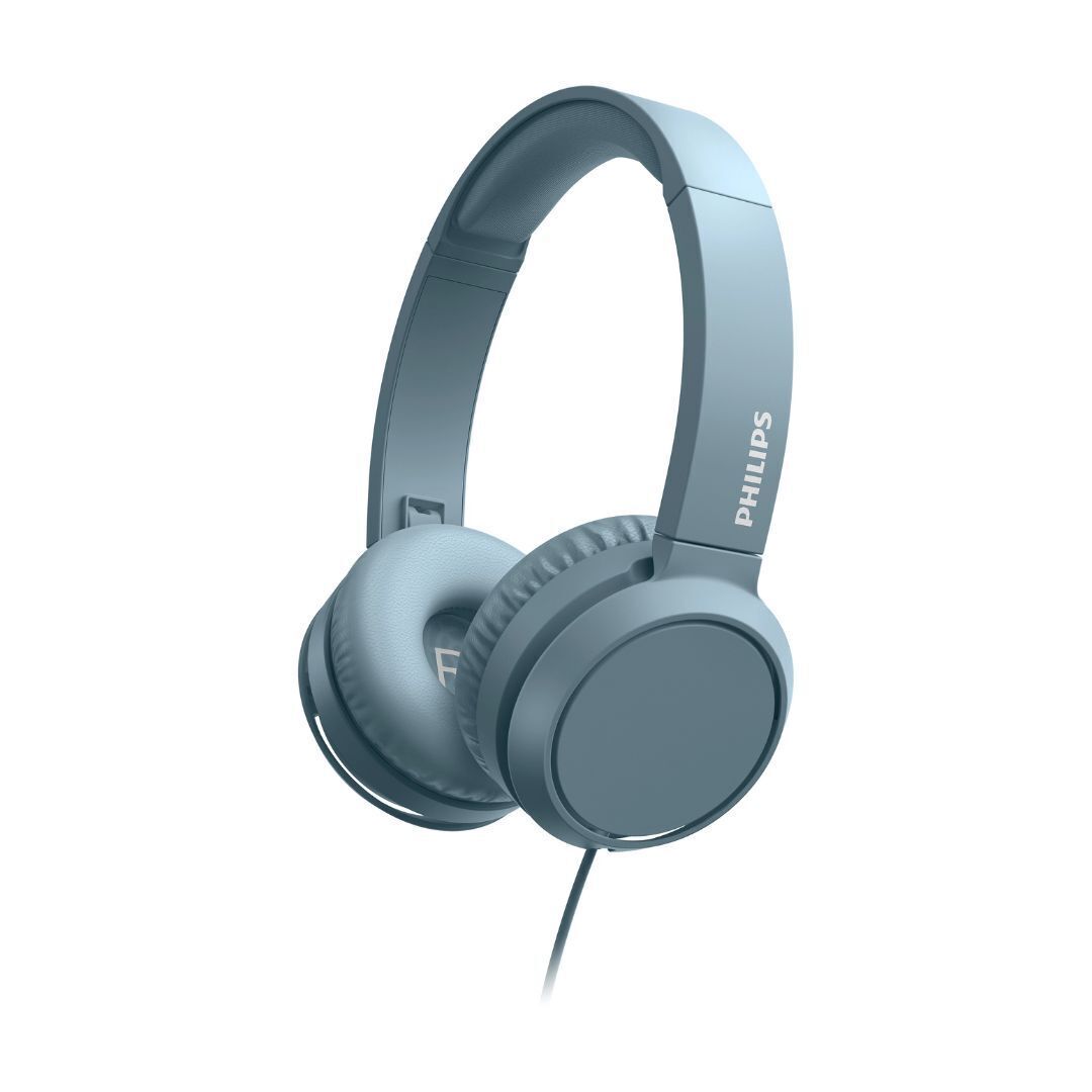 Philips 3000 Series TAH4105BL00 On-Ear Headphones with 32mm Drivers and Closed-Back Design (Blue)