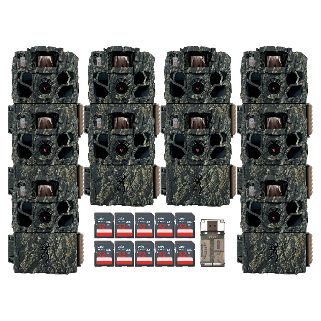 Browning Trail Cameras Dark Ops FHDR 26MP Night Vision Camera (10-Pack) with 10 x Memory Card Bundle