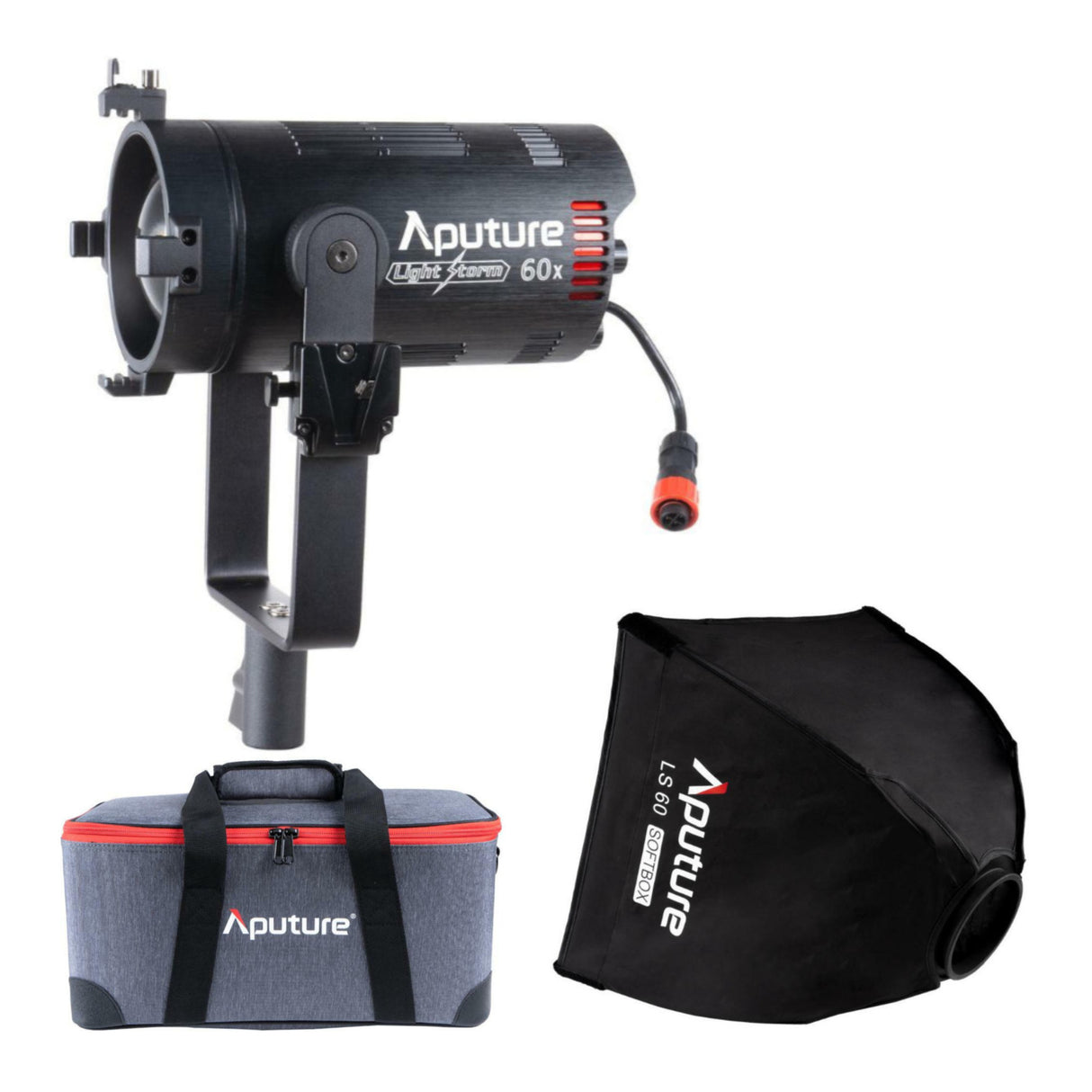 Aputure LS 60X Bowen's Mount Compatible Bi-Color Focusing LED with Aputure LS60 Softbox Bundle