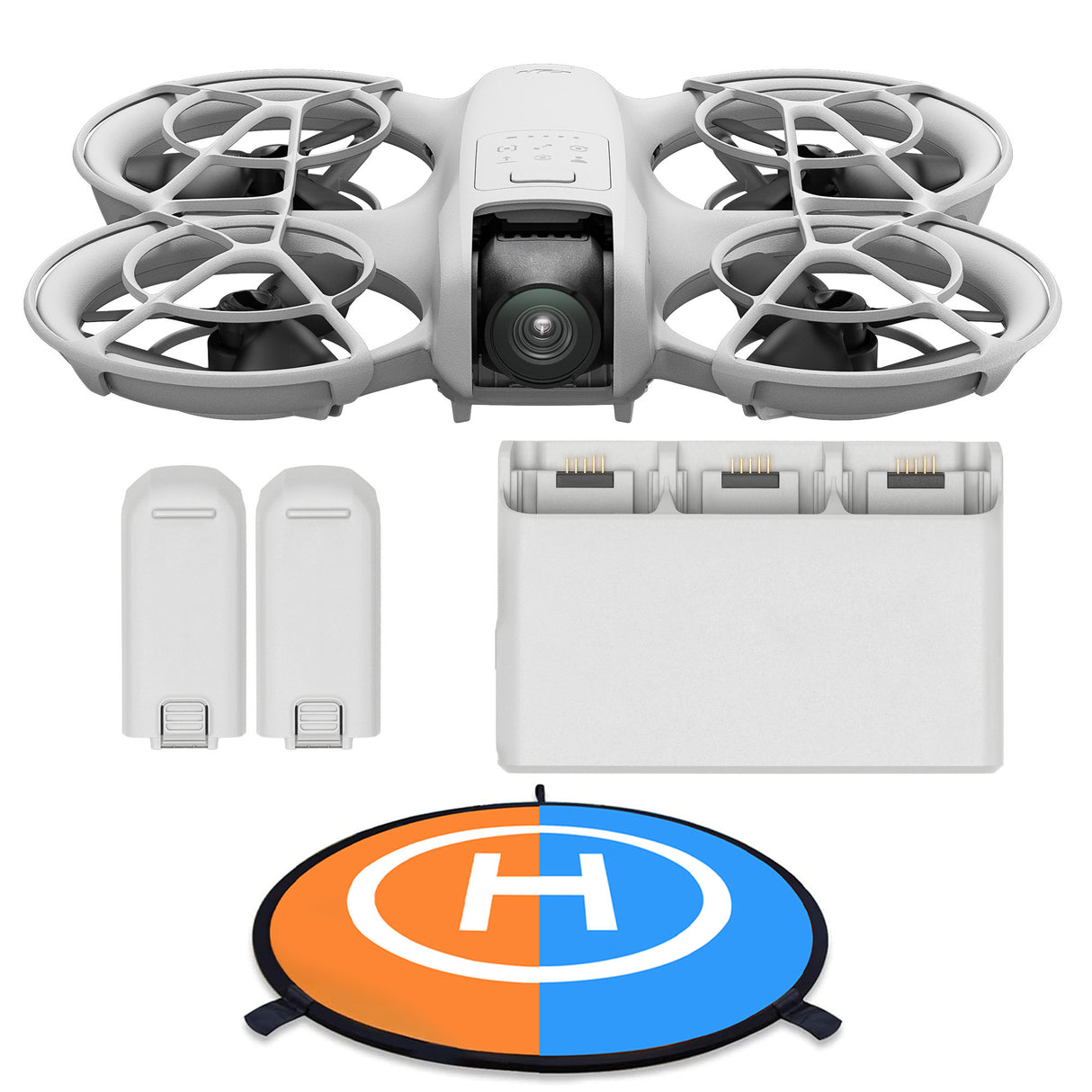 DJI Neo Three-Battery Combo with Six Intelligent Shooting Modes with 30" Drone Landing Pad