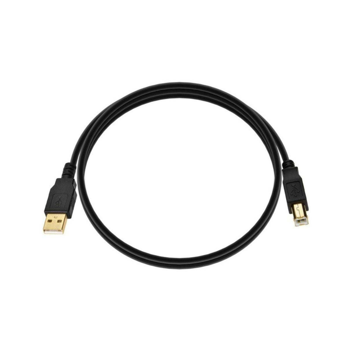 Monoprice USB Type-A to USB Type-B 2.0 28/24AWG Gold Plated Cable (Black, 3-Feet)