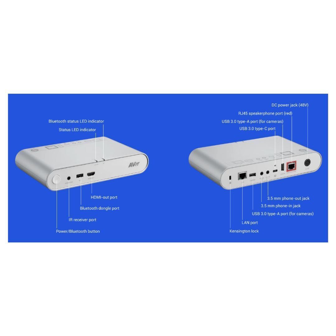 AVer FONE700 Ceiling Speakerphone System with Noise Suppression and Double-Talk Detection (White)