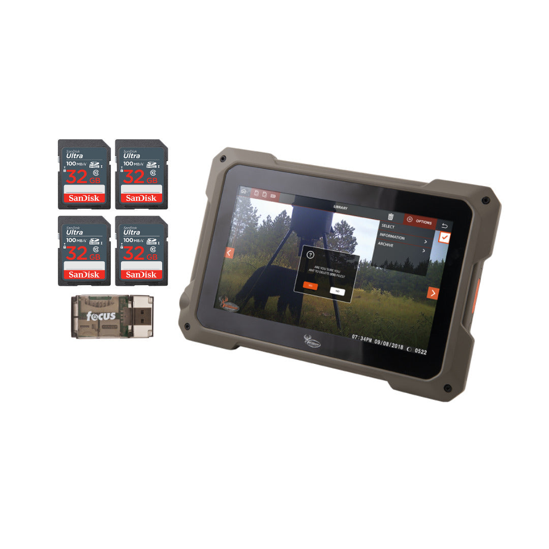 Wildgame Innovation 7-Inch HD Touchscreen Compact Trail Pad Tablet with Memory Card (4-Pack) Bundle