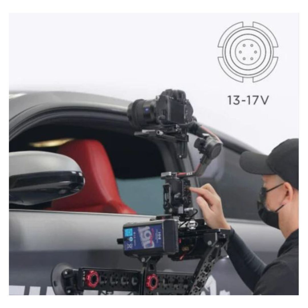 Tilta Power Supply Base Plate for DJI Gimbals with Constant Power and Aluminum Alloy Body (Black)