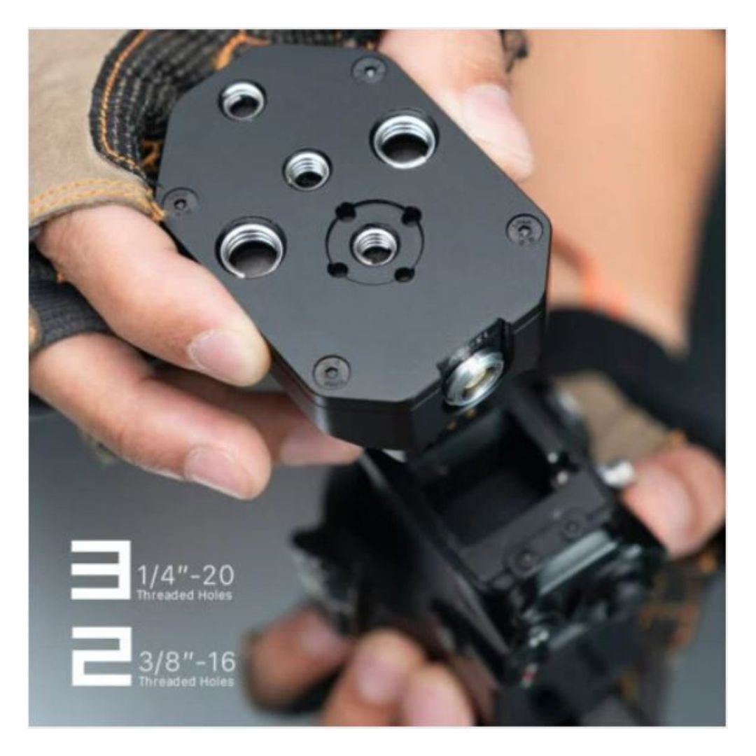 Tilta Power Supply Base Plate for DJI Gimbals with Constant Power and Aluminum Alloy Body (Black)