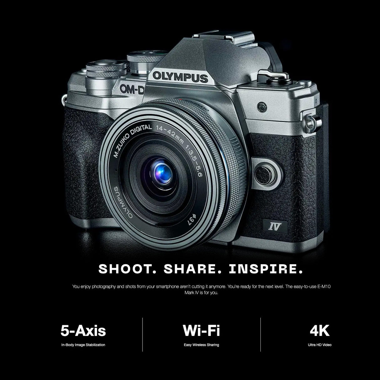 Olympus OM-D E-M10 Mark IV Camera Body (Silver)