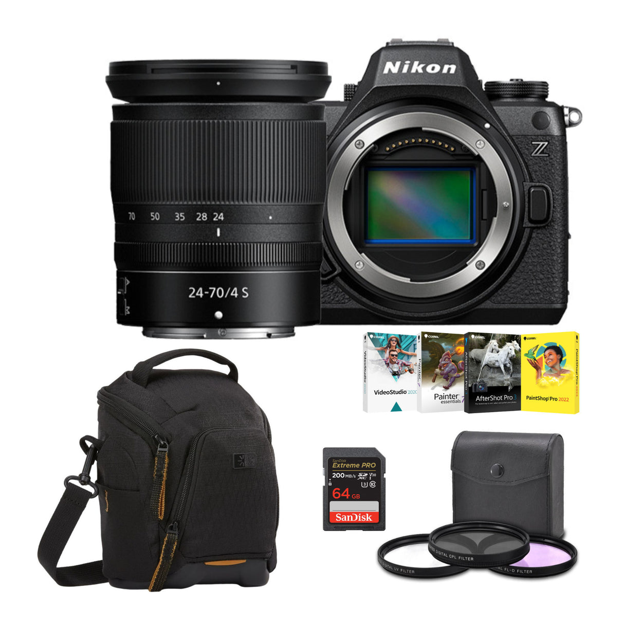 Nikon Z6III FX-Format Mirrorless Camera with NIKKOR Z 24-70mm f4 S Lens Deluxe Accessory Bundle