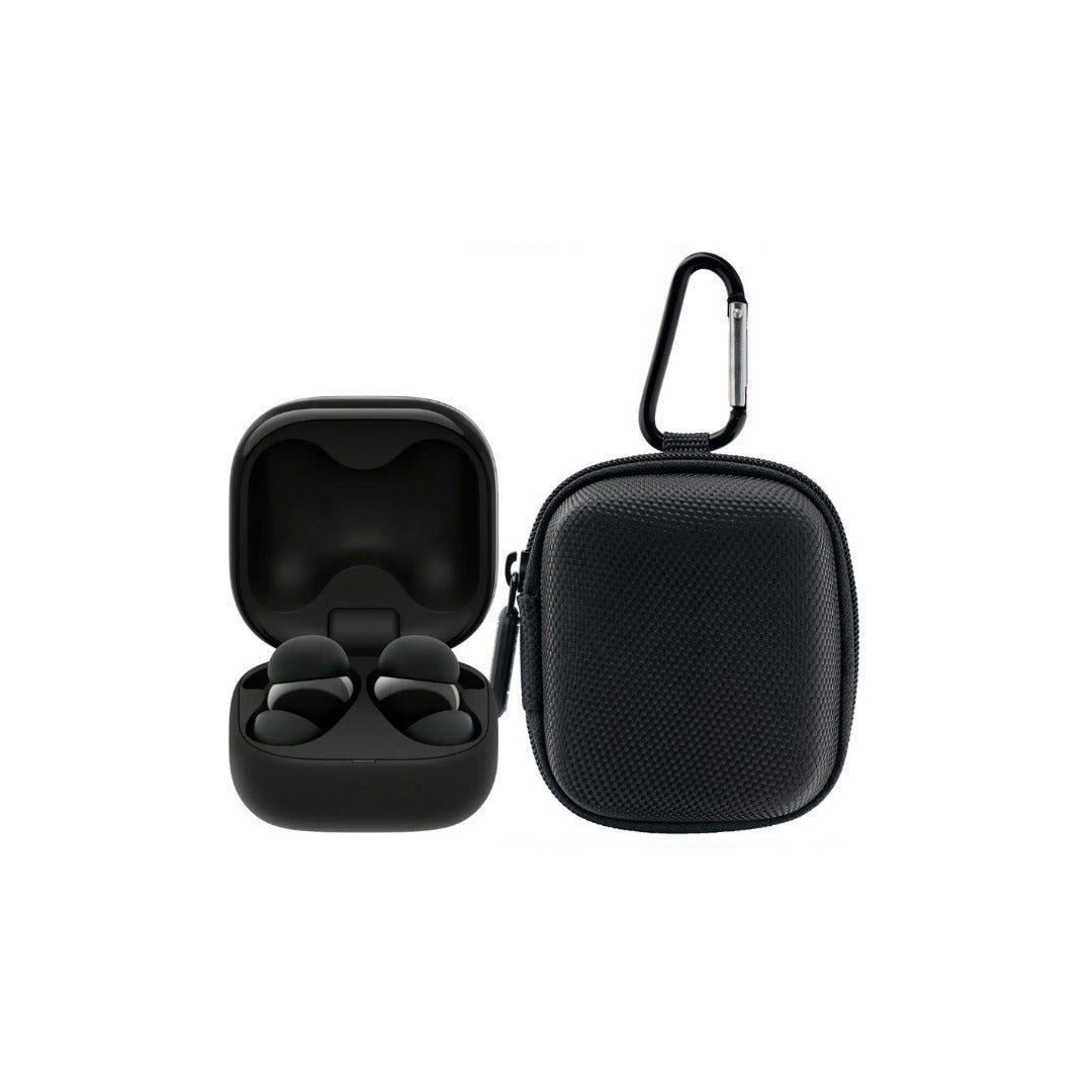 Sony LinkBuds Fit True Wireless Bluetooth Noise Canceling Earbuds (Black) and Earbud Case Bundle