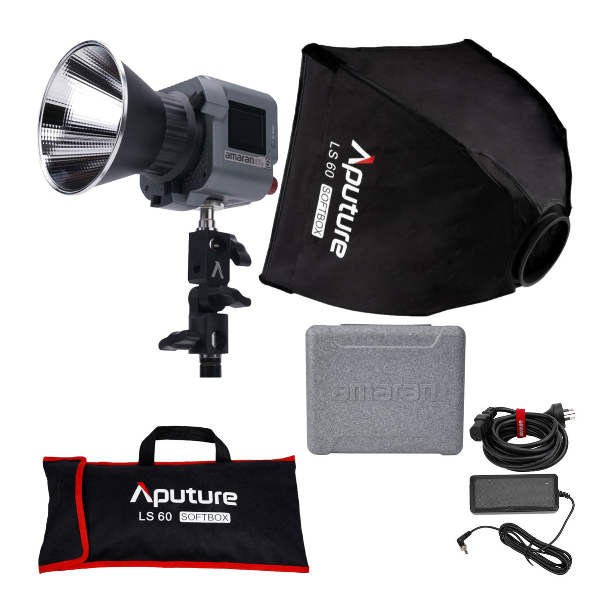 Aputure Amaran COB 60x S Bi-Color LED Monolight with Aputure LS60 Softbox Bundle