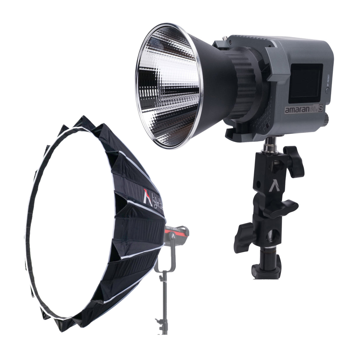 Aputure Amaran COB 60D S Point Source LED 65W Daylight with Light Dome III 35.1-Inch Softbox Bundle