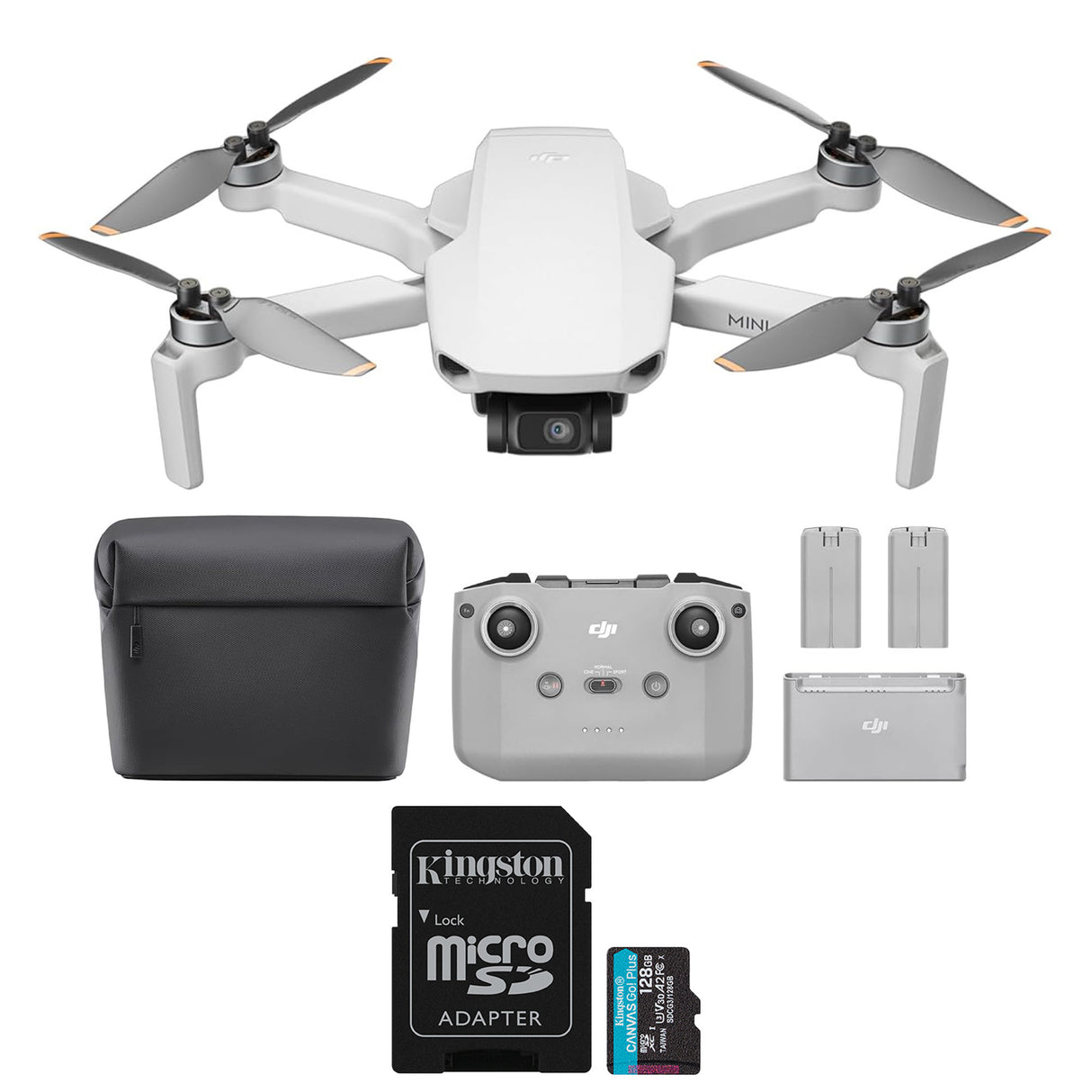 DJI Mini 4K Fly More Combo with128GB MicroSDXC Memory Card Bundle