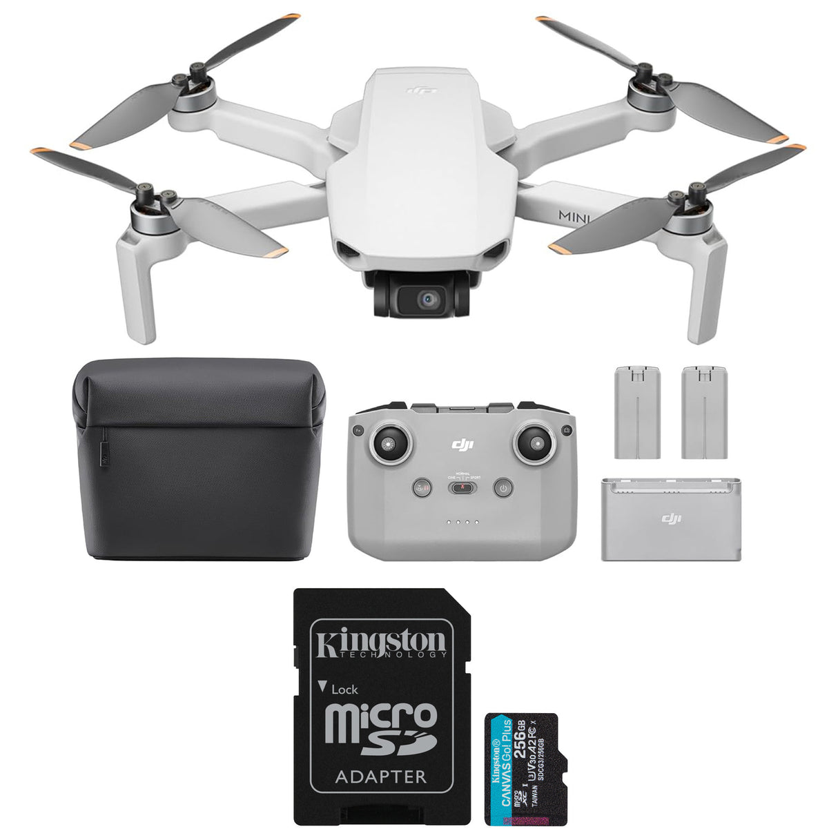 DJI Mini 4K Fly More Combo with 256GB MicroSDXC Memory Card Bundle