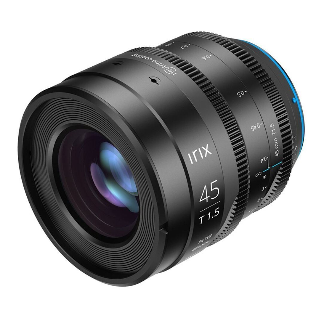 Irix Cine 45mm T1.5 Lens with Durable Design, 86mm Thread, and 9-Blade Iris (Sony E, Feet, Black)