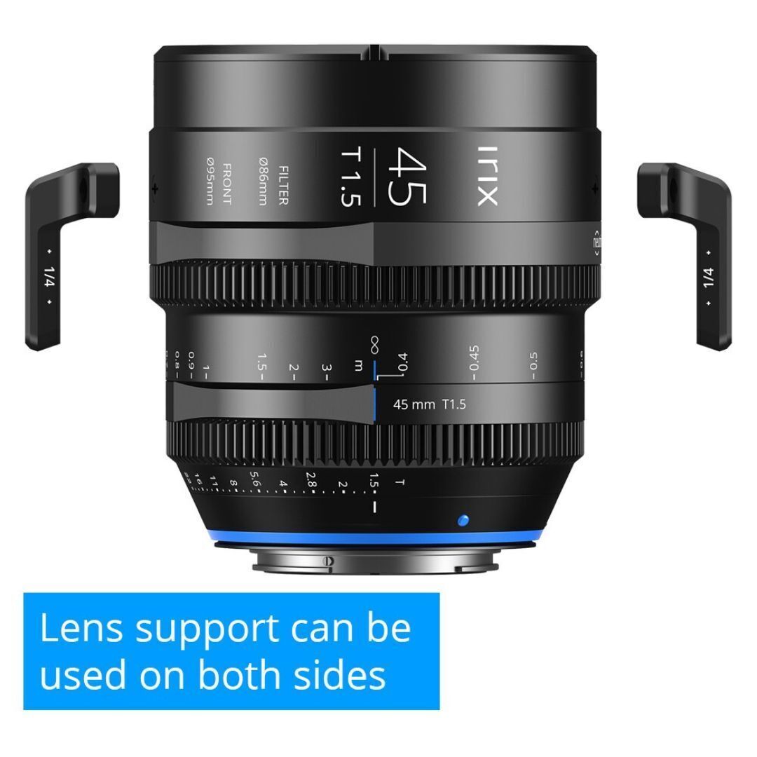 Irix Cine 45mm T1.5 Lens with Durable Design, 86mm Thread, and 9-Blade Iris (Sony E, Feet, Black)