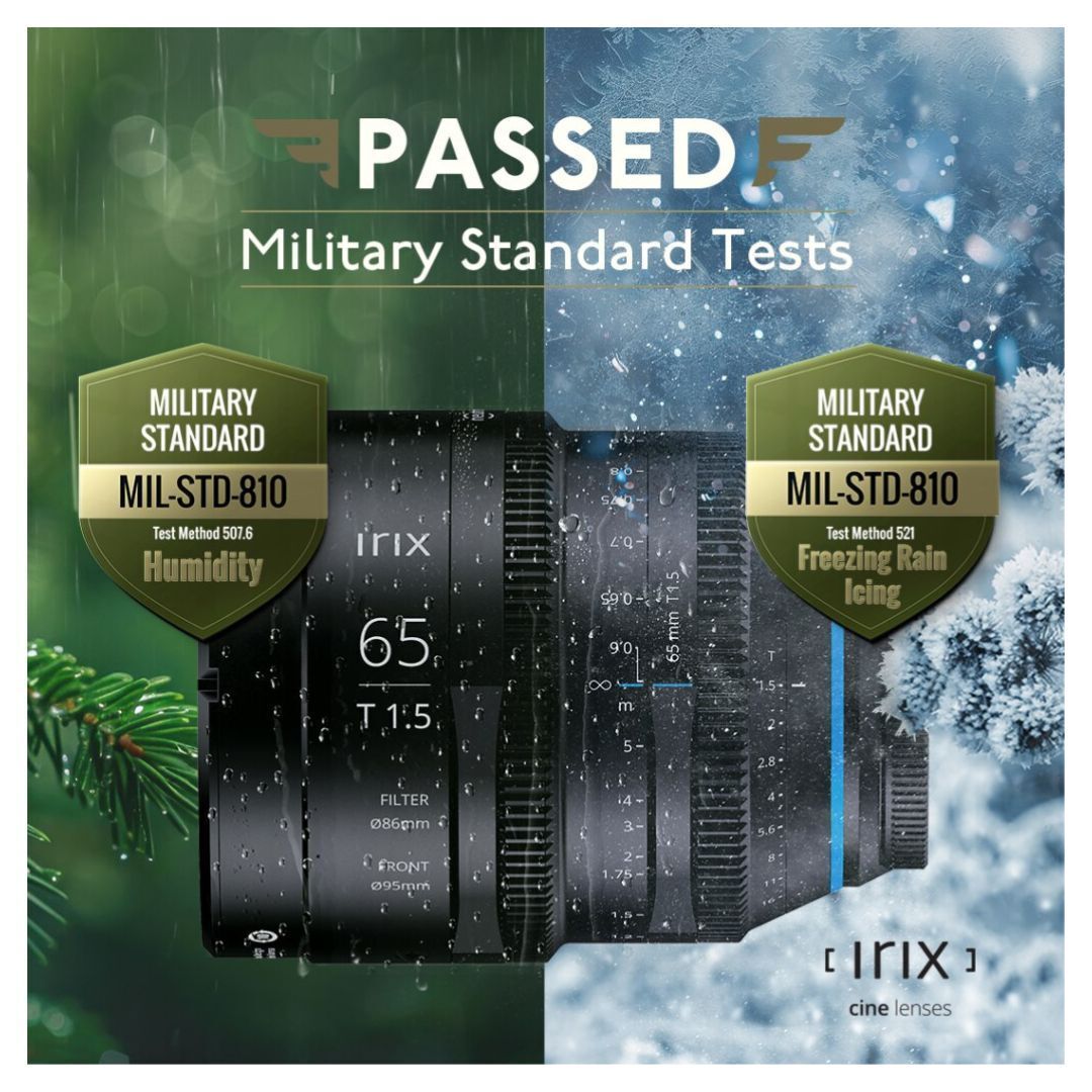 Irix Cine 65mm T1.5 Lens with Durable Design and 95mm Front Filter Thread (Sony E, Feet, Black)