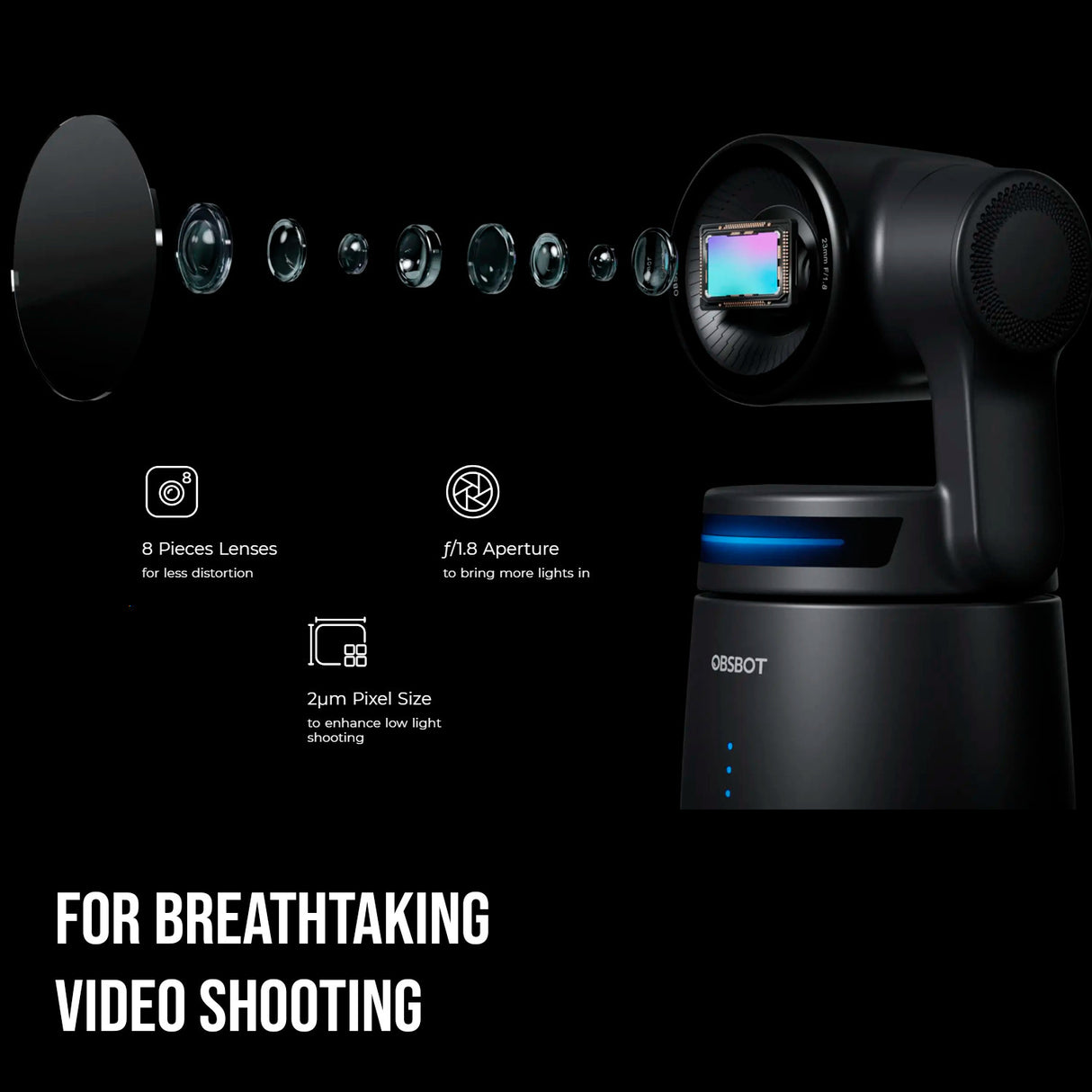 OBSBOT Talent Multi-Cam All-In-One Live Streaming Studio (Black) with Streaming Camera Bundle