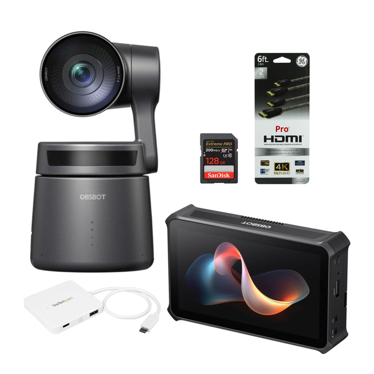 OBSBOT Talent Multi-Cam All-In-One Live Streaming Studio (Black) with Streaming Camera Bundle