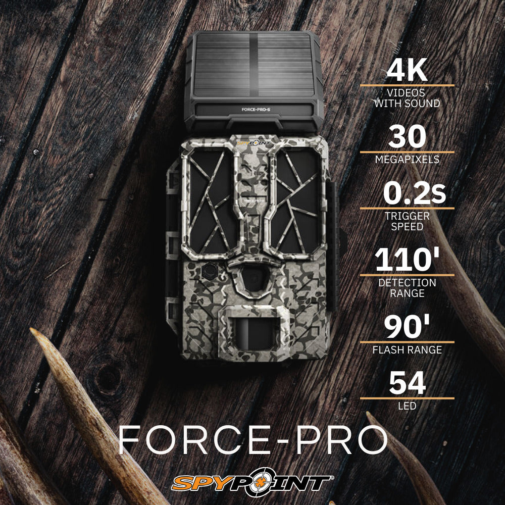Spypoint FORCE-PRO 30 Megapixel Trail Camera (2-Pack) with 32GB Memory Card (2-Pack) Bundle