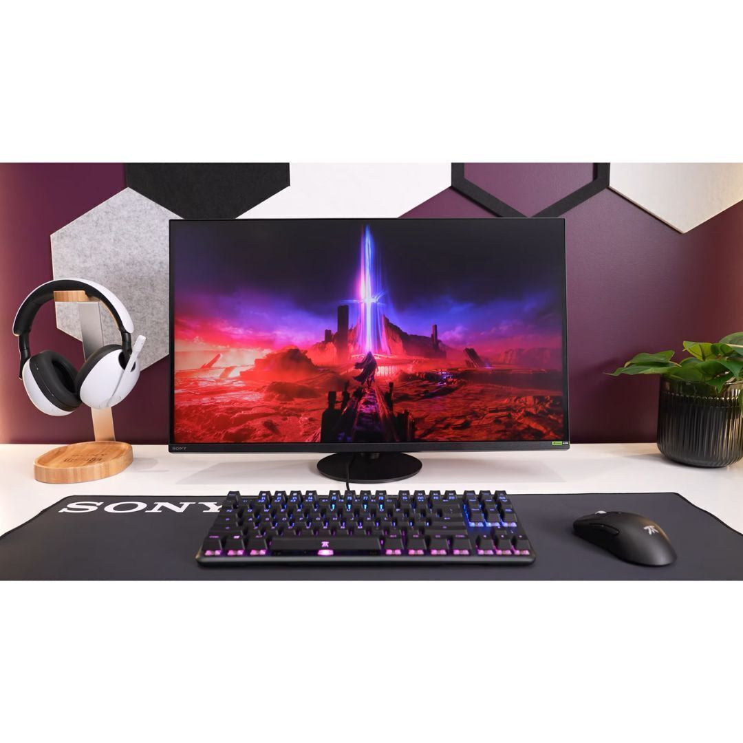 Sony INZONE M9 II 4K UHD 3840 x 2160 27-Inch Full Array Gaming Monitor (Black) and Earbuds Bundle