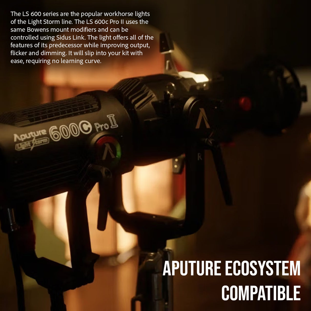 Aputure LS 600c Pro II RGB LED Monolight with 46 Built-In Preset Source Effects (A-Mount) Bundle