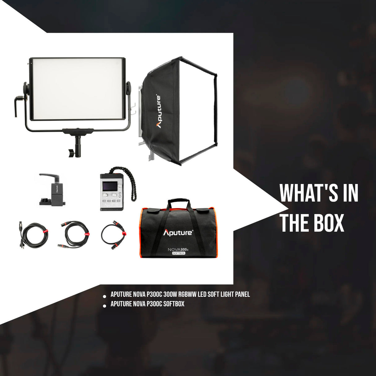 Aputure Nova P300C 300W RGBWW LED Soft Light Panel with Aputure Nova P300C Softbox Bundle