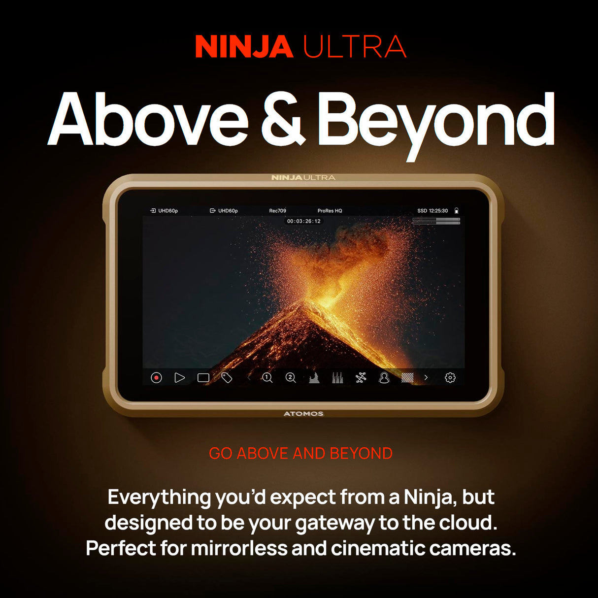 Atomos Ninja Ultra 5.2-Inch 1000nit HDR Monitor-Recorder with Wireless and SDI Expansion Bundle