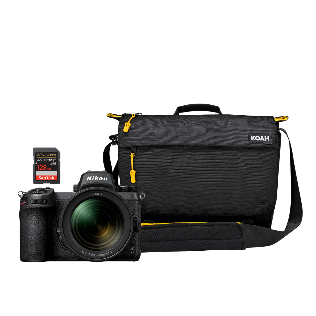 Nikon Z7 II Mirrorless Camera with 24-70mm f4 Lens, Camera Bag and 128GB Memory Card Bundle