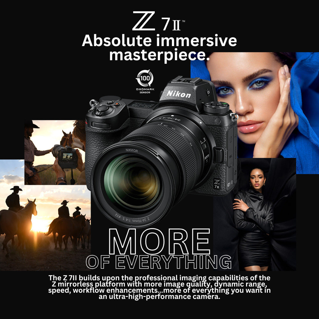 Nikon Z7 II Mirrorless Camera with 24-70mm f4 Lens, Camera Bag and 128GB Memory Card Bundle