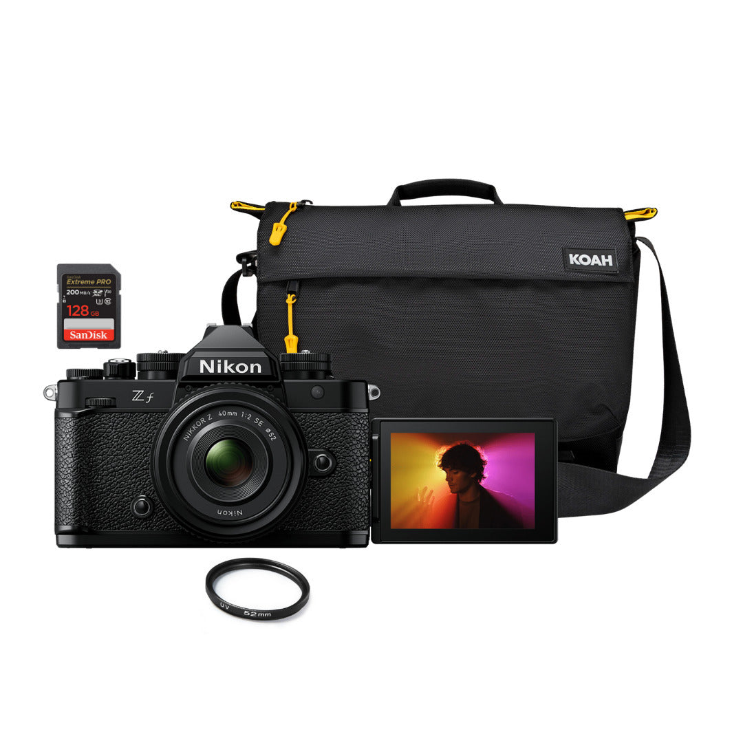 Nikon Z f Mirrorless Camera with 40mm Lens with Shoulder Messenger Camera Bag Bundle