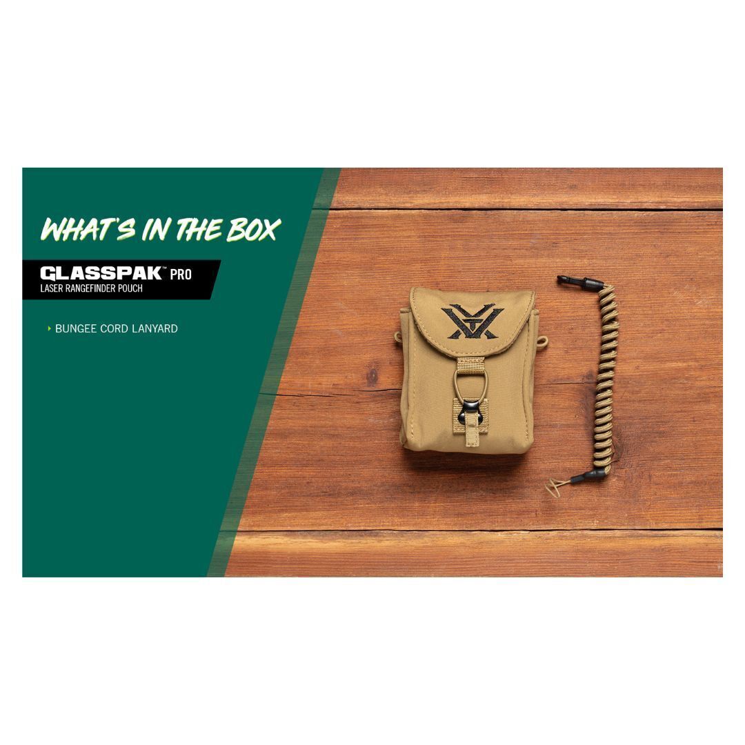 Vortex GlassPak Pro Laser Rangefinder Pouch with DWR-Treated Exterior-Microfiber Interior (Brown)