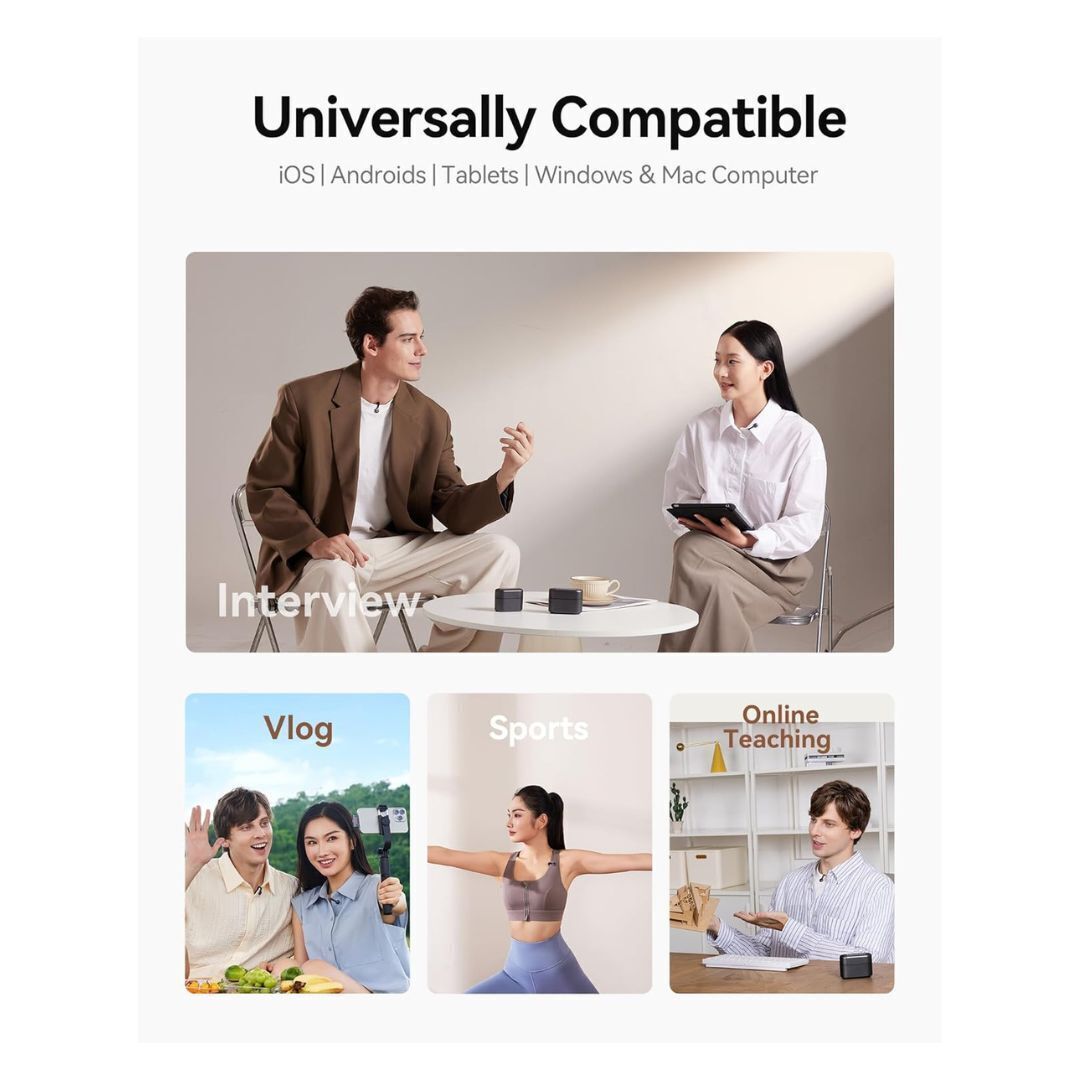 Hollyland LARK M2S Mini Wireless Combo Microphone System (2.4 GHz, Space Gray)