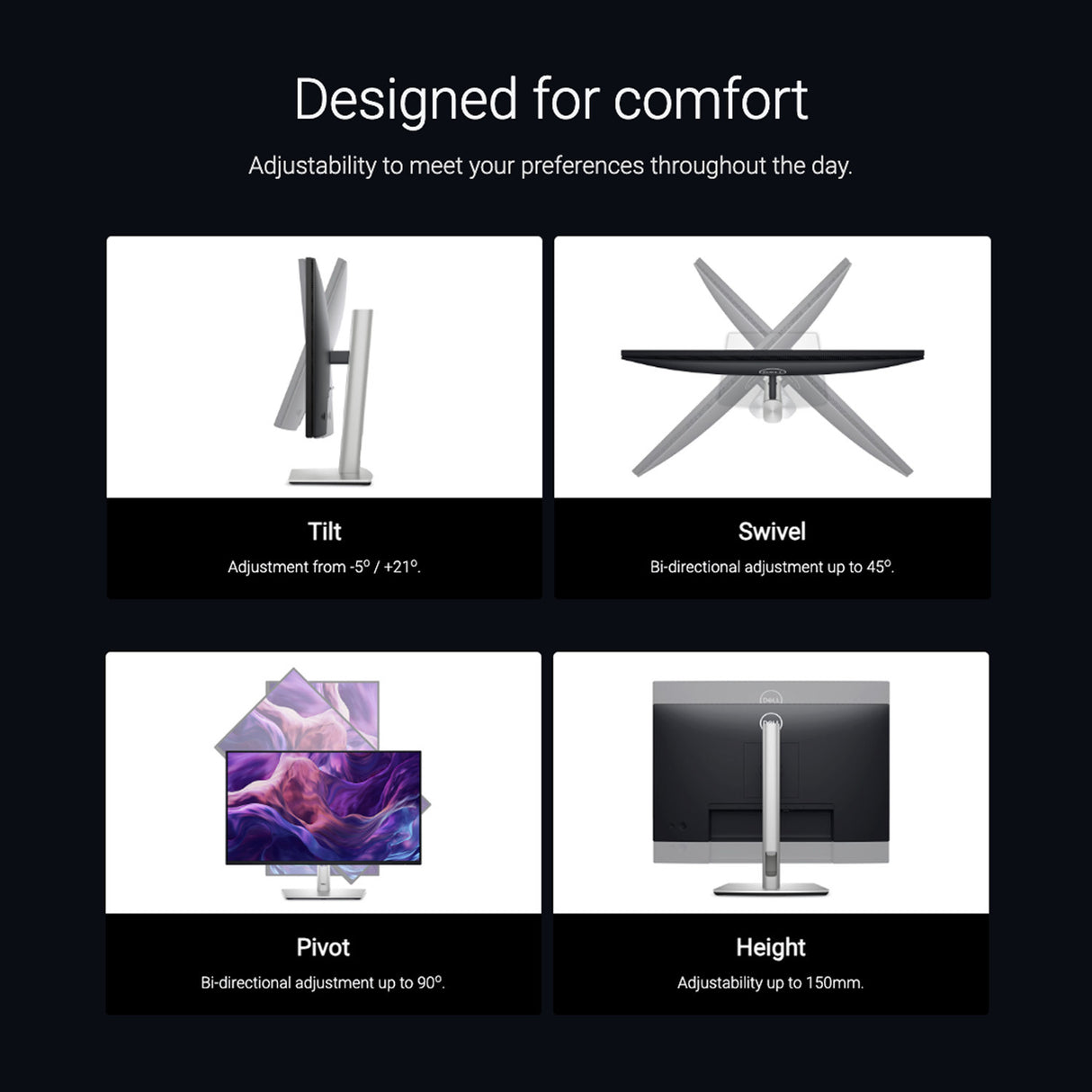 Dell P2425H 24-Inch 1920 x 1080 FHD Flat Screen LED Monitor (2-Pack) with USB-C Cable Bundle