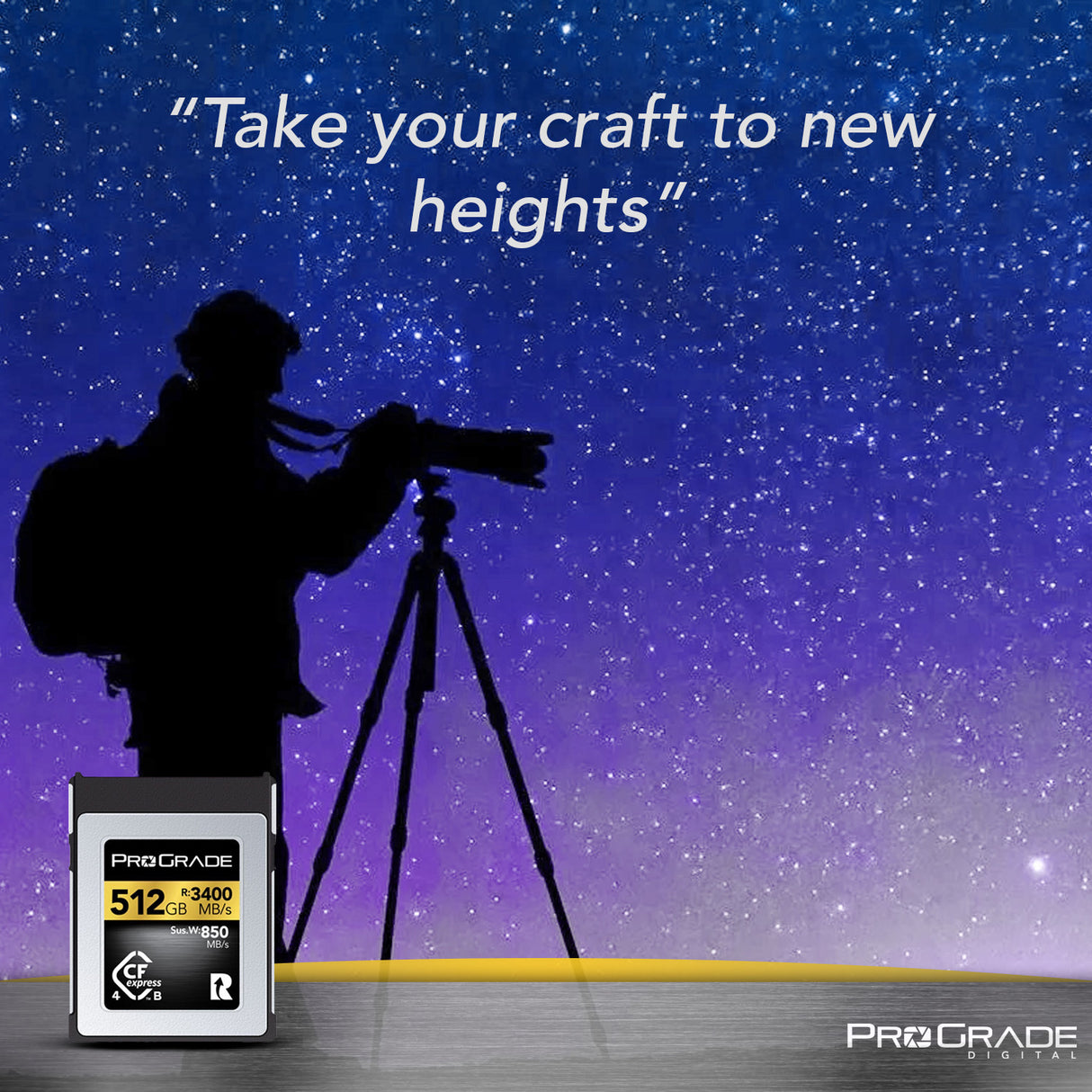 ProGrade Digital 512GB CFexpress 4.0 Type B Gold Memory Card for Mirrorless Cameras