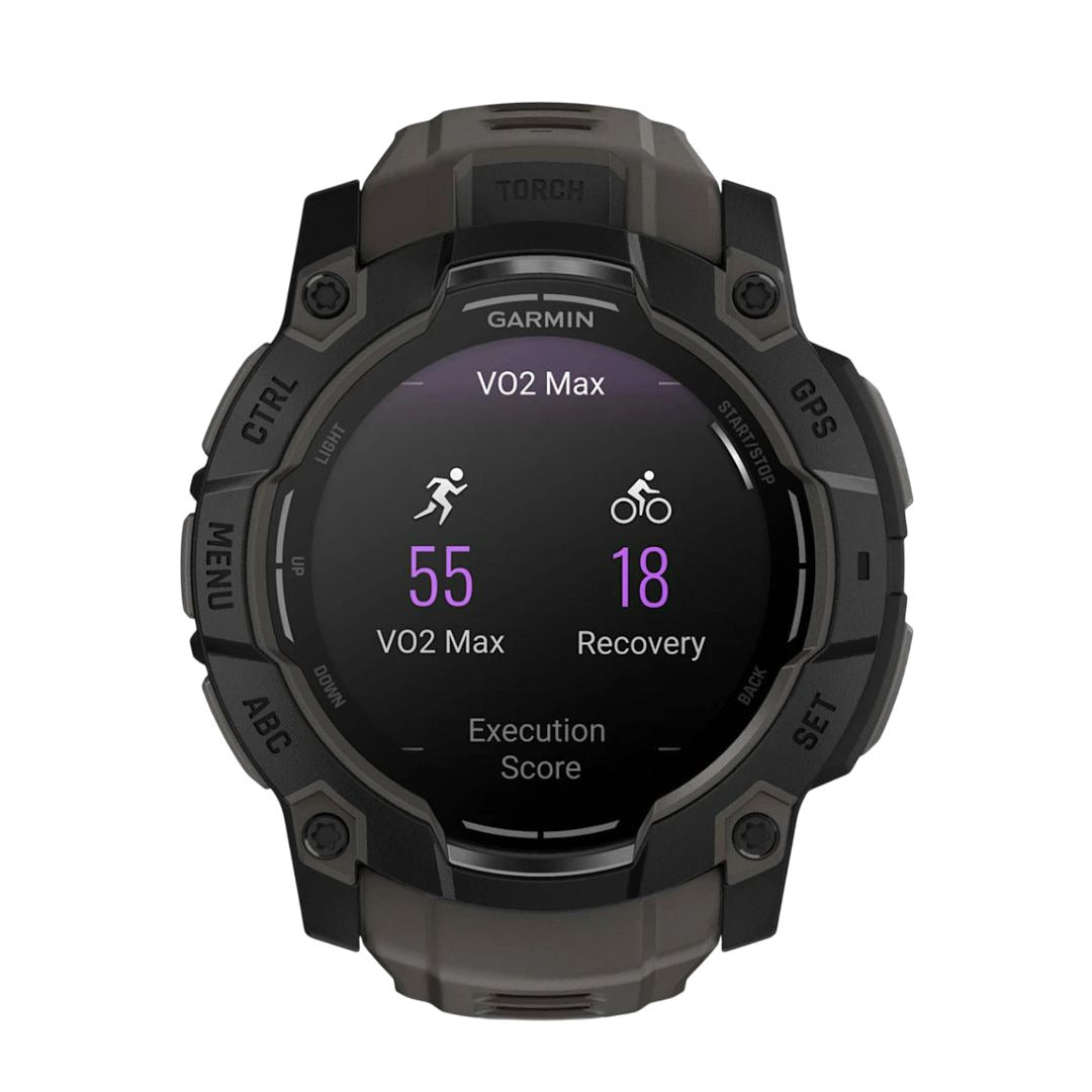 Garmin Instinct 3 50mm GPS Smartwatch with 1.3-Inch AMOLED Display (Black with Charcoal Band)
