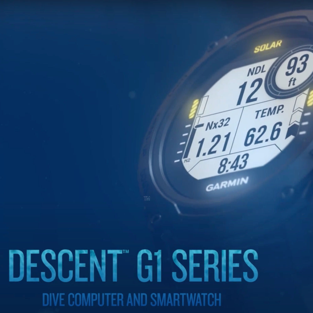 Garmin Descent G1 Dive 45mm GPS Smart Watch (Slate Gray) with Charger Stand and USB Cable Bundle