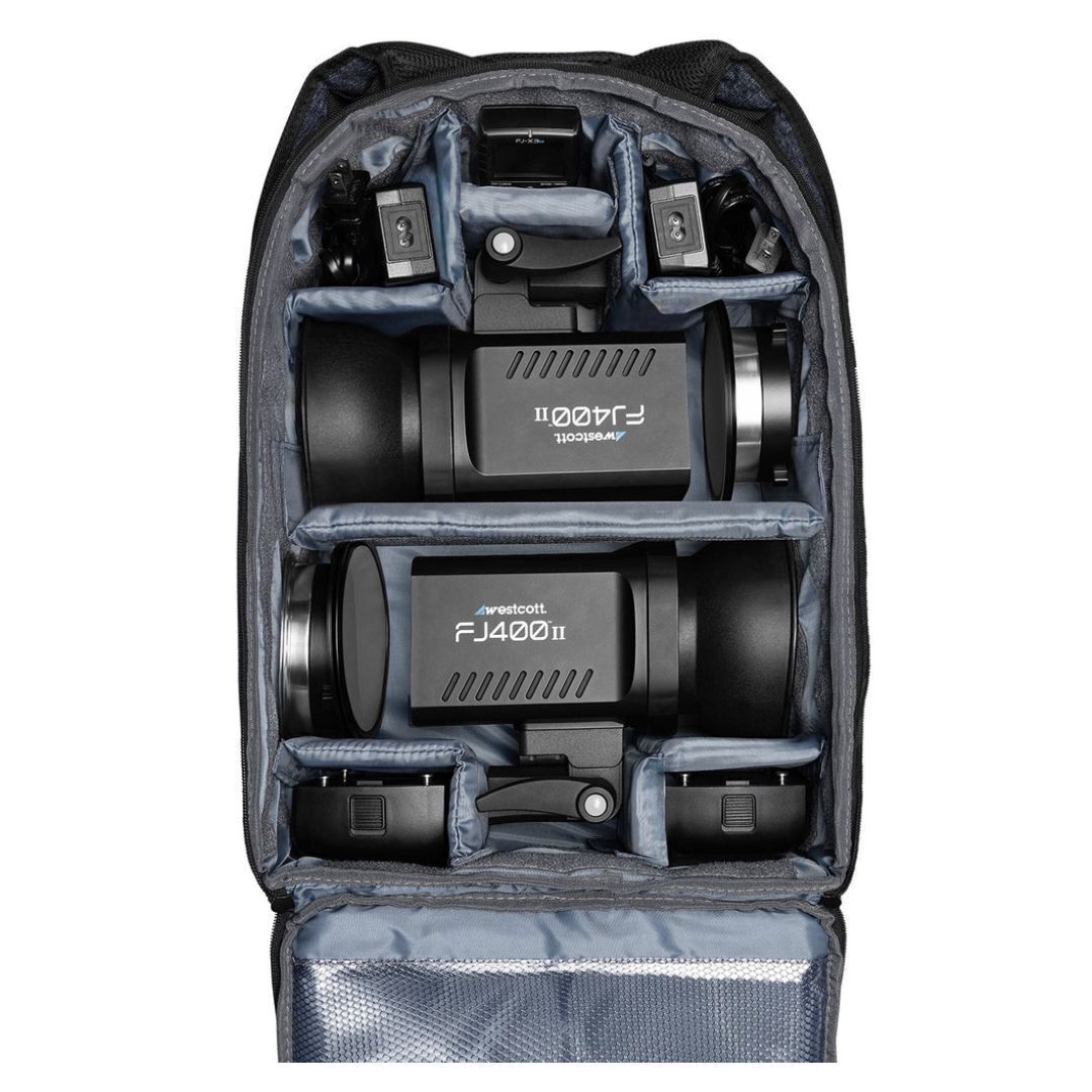 Westcott FJ400 II Strobe 2-Light Backpack Kit with FJ-X3 M Wireless Trigger and 5500K Consistency