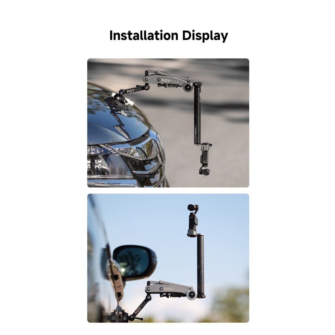 Movmax Blade Arm for DJI Pocket 3, Insta 360, and GoPro Cameras and Movmax Extension Tube Bundle