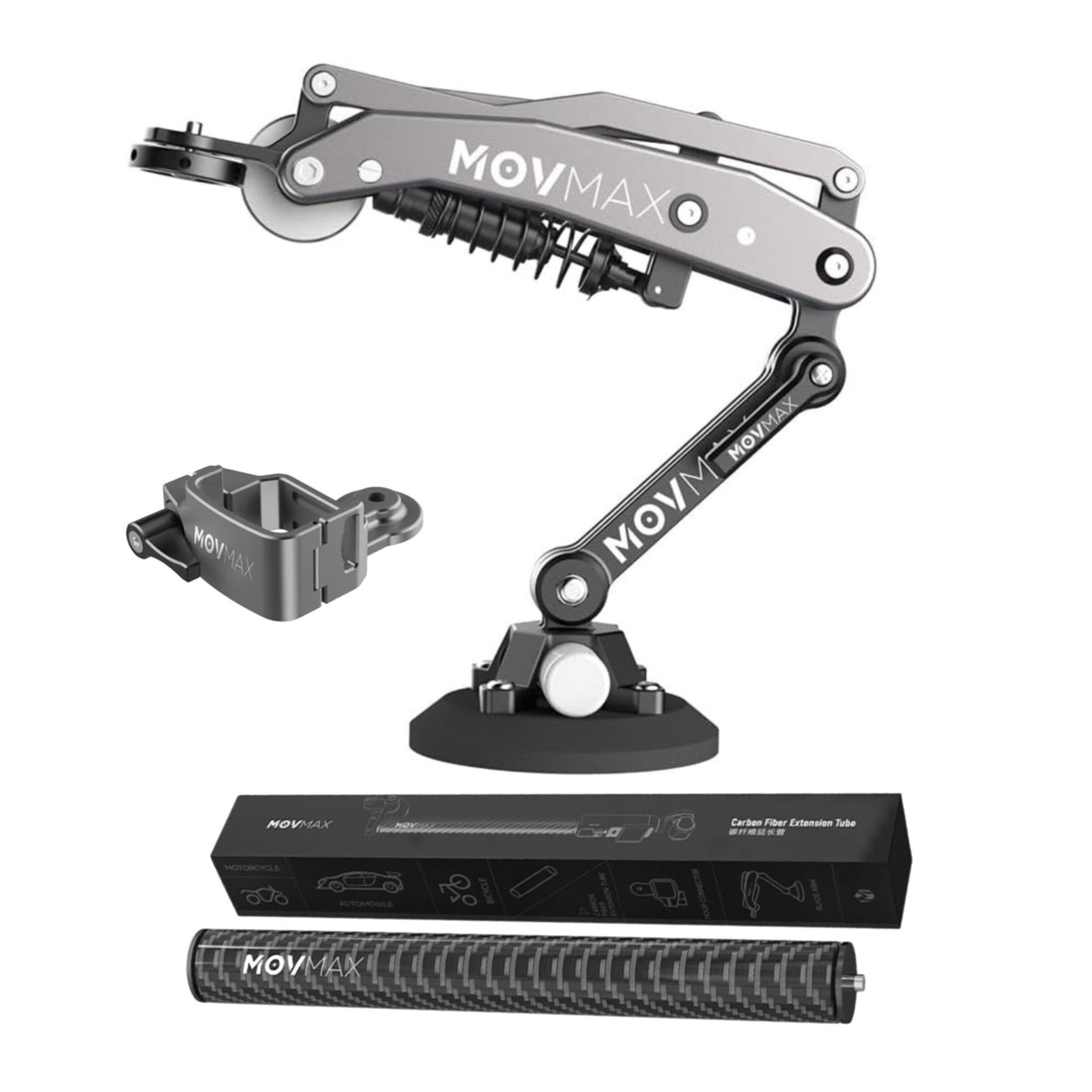 Movmax Blade Arm for DJI Pocket 3, Insta 360, and GoPro HERO 12 Cameras and Hoop Connector Bundle