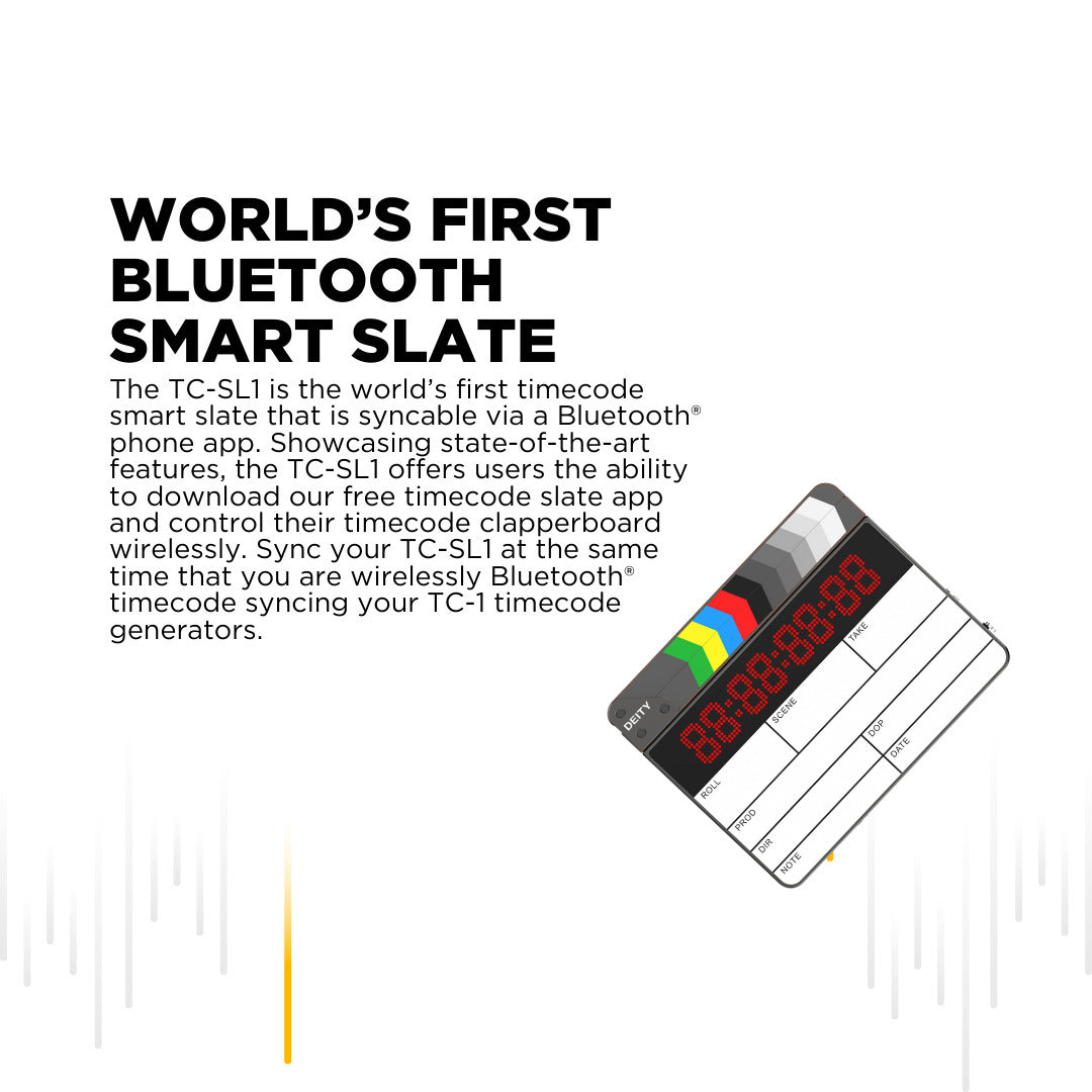 Deity TC-SL1 Wireless Bluetooth Timecode Smart Clapper Slate and Timecode Box Generator Bundle