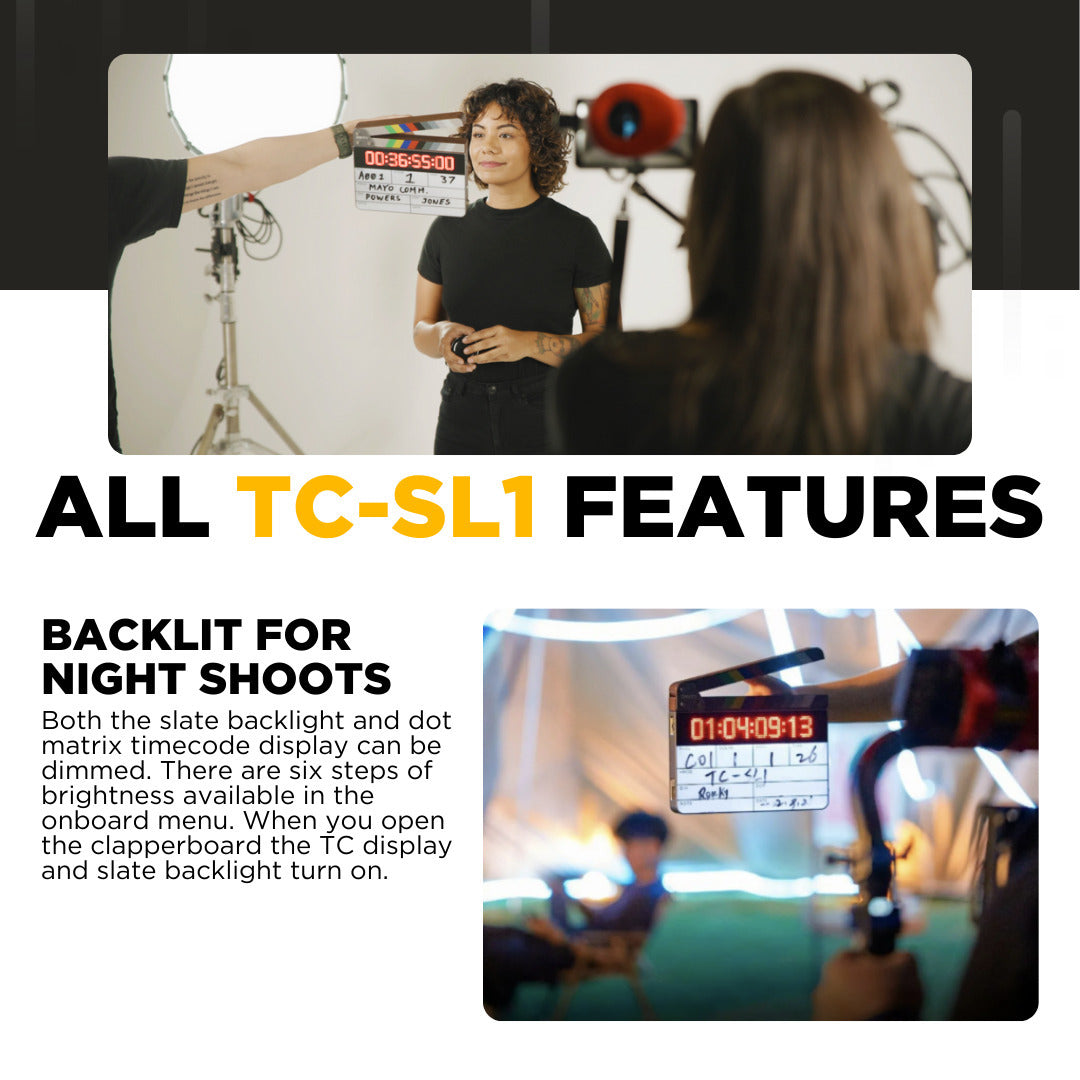 Deity TC-SL1 Wireless Bluetooth Timecode Smart Clapper Slate and Timecode Box Generator Bundle