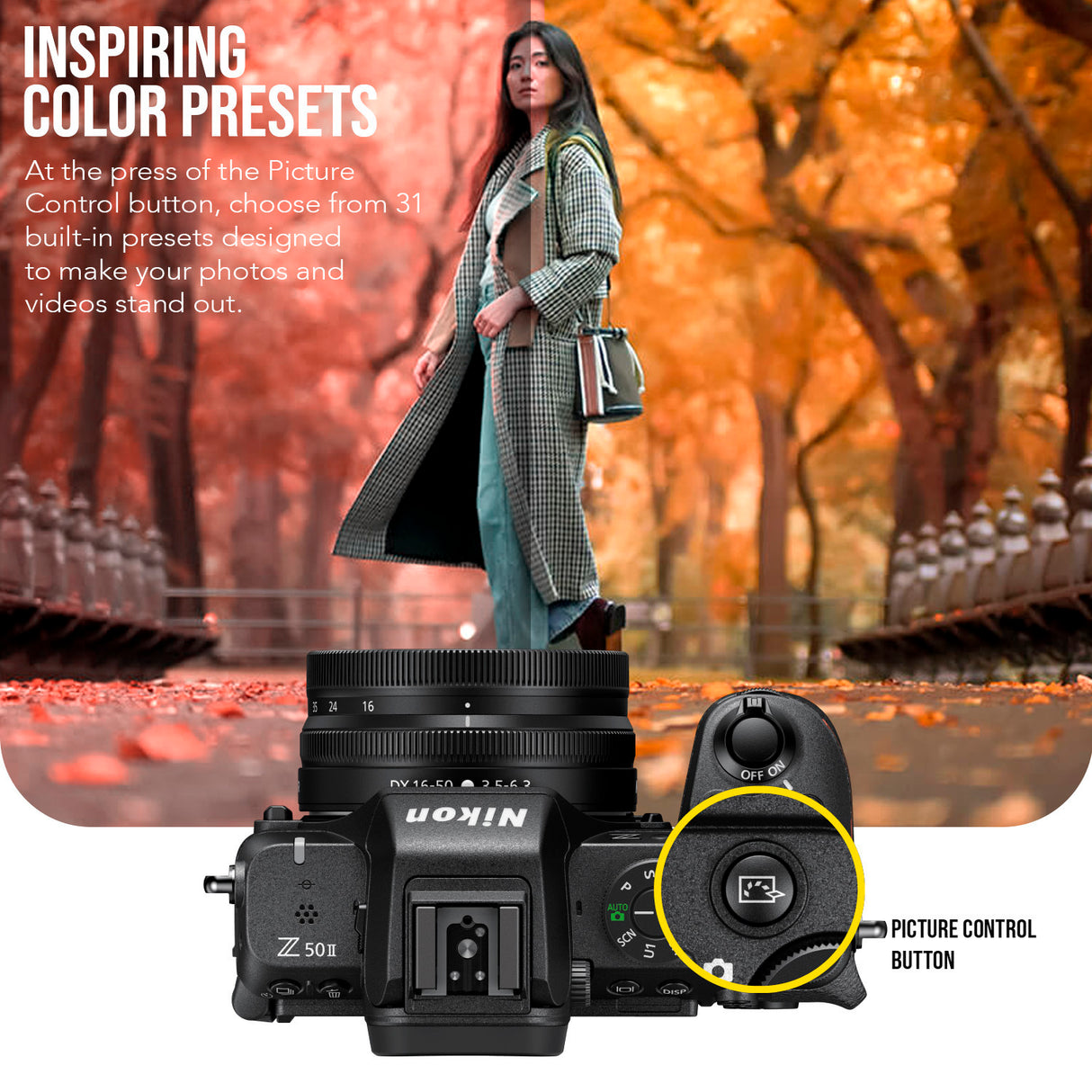 Nikon Z50 II 20.9 MP DX-Format Lightweight and Compact Mirrorless Camera with 16-50mm Lens Bundle