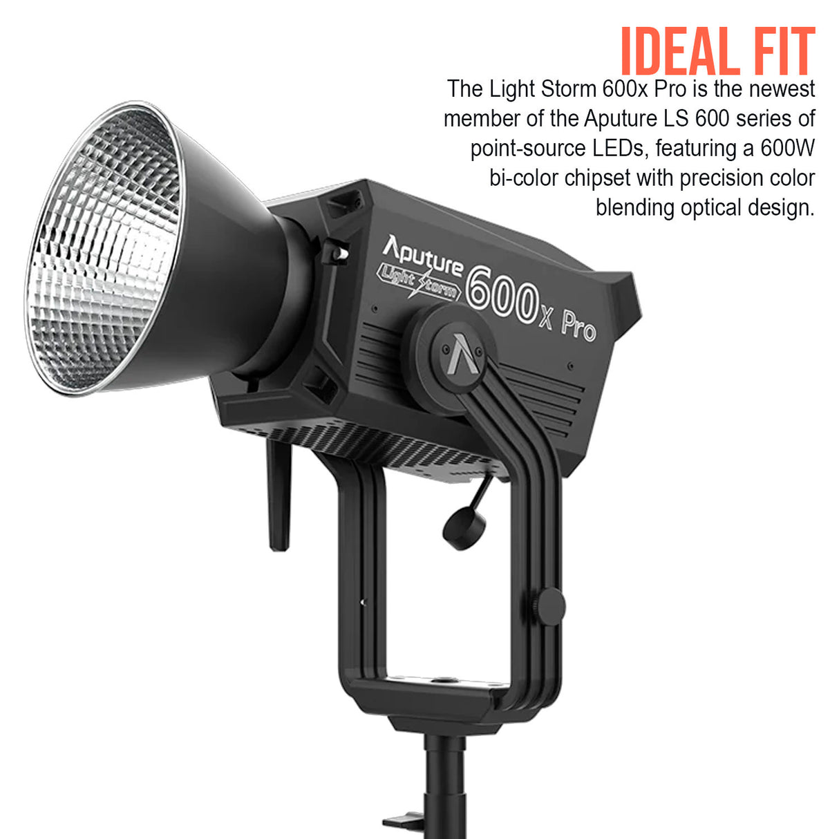 Aputure LS 600X Pro (V-Mount), Light Dome 150, F10 Fresnel, and Softboxes Bundle