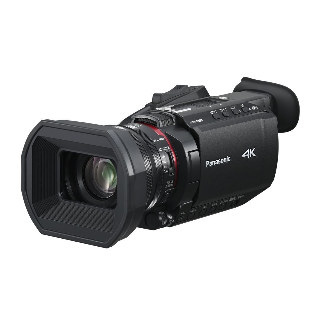 Panasonic X1600 4K 60p Director's Camcorder with 24x Optical Zoom Lens and Live Streaming (Black)