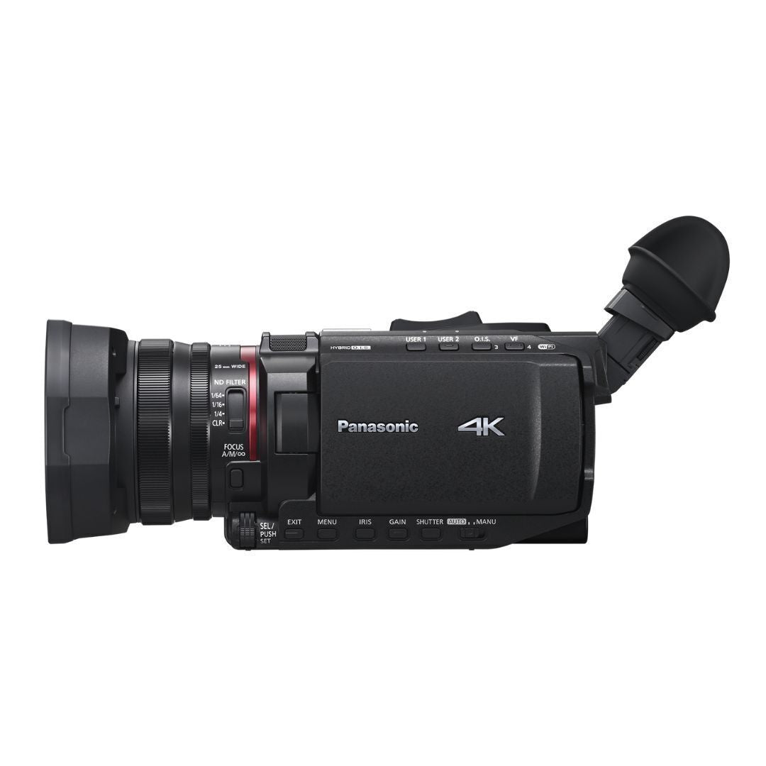 Panasonic X1600 4K 60p Director's Camcorder with 24x Optical Zoom Lens and Live Streaming (Black)